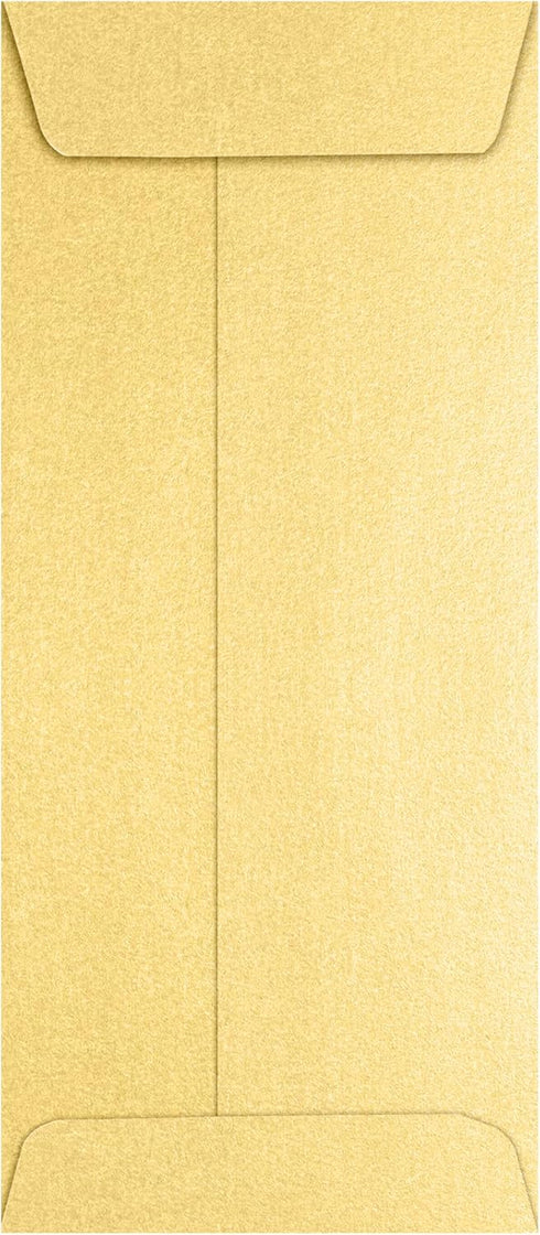 LUXPaper #10 Policy Business Envelopes | Peel & Press | 4 1/8" x 9 1/2" | Gold Metallic | 80lb. Text | 50 Qty