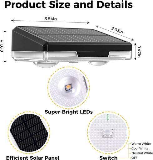 Mailbox 2 Pack, 3000/4500/6000K Flupuro Solar Lights Outdoor Waterproof House Number Light, Dusk to Dawn Address LED