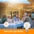 G40 Bulbs, 10 Pack Dimmable Bulbs E12 LED Replacement Shatterproof Globe Light Candelabra Base Warm White for Indoor