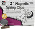 Charles Leonard Magnetic Spring Clips, 2", 12 Per Box, 3 Boxes