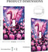 HTSAHKV 3 5 Inch Pink Dragon Flower Wall Plate Light Switch Cover Single Gang Outlet Faceplate Print Plate Cover X