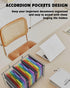 Plastic Expanding Hanging File Folders, 7 Pocket Extra Capacity Accordion Hang Folder, Letter Size, 3 Pack