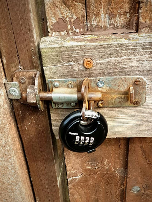 DAYGOS Combination Disc Padlocks for Outdoor - Heavy Duty 4 Digit Code Lock, Combo Discus Lock for Storage Unit, Gate,