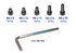 iexcell 50 Pcs M6 x 8/10/12/16/20 Alloy Steel Hex Socket Head Cap Screws Bolts Assortment Kit, Black Oxide Finish