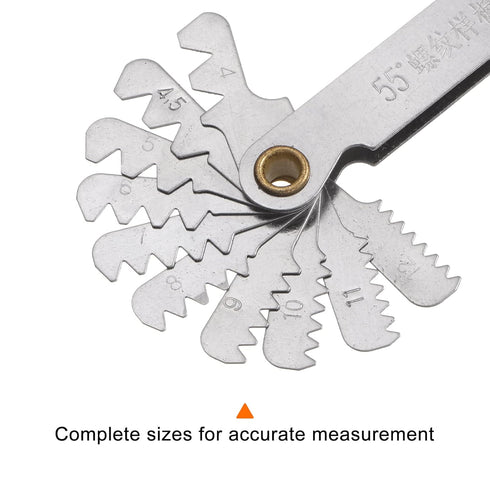 HARFINGTON British Whitworth Screw Thread Pitch Gauge Tool, Caliper for Industrial Measurement