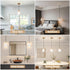 Mildear 5.8mm 1 Pack Pendant Light Kitchen Island, Modern Pendant Light Fixture with Thick Glass Shade, Adjustable Gold