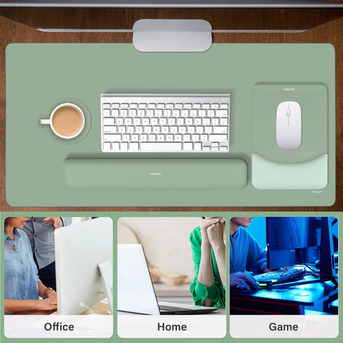 Set, MOSISO Keyboard Mouse Pad Large Gaming Mouse Pad&Rectangular Keyboard Wrist Rest&Mousepad with Wrist Rest&Coaster