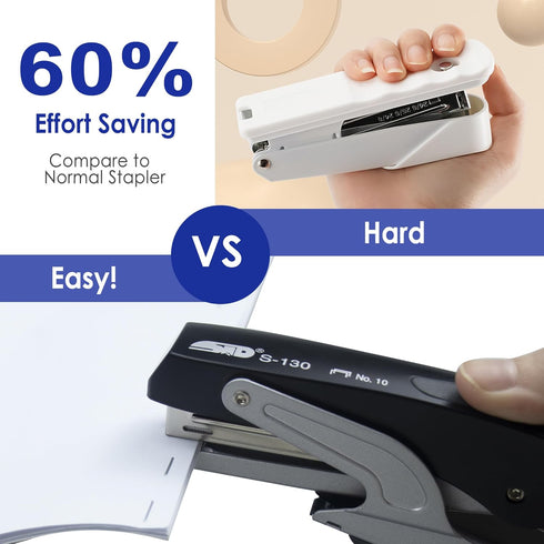 Handheld Plier Stapler, Sturdy Metal Hand Stapler for Office, School, Home, Only for NO.10 Staples, Black, 2024 Gifts