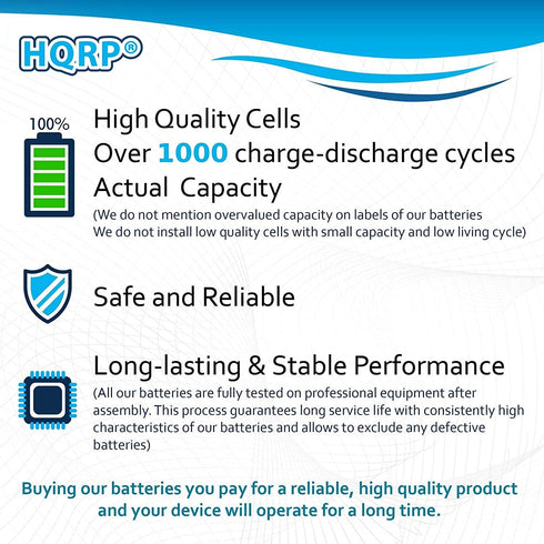 HQRP 2-Pack Battery for TIF8800, TIF8800A, TIF8806, TIF8806A, TIF8850, TIF8900-A Gas Detector