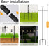 ShineU 2 Pack 10 String Light Poles - Ft Patio Heavy Metal Lighting Posts, Adjustable Outdoor Stand with Fork