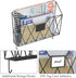 YBING Wall File Organizer, Mesh Hanging Wall Files Holder 6 Pack with Hooks for Papers Folders Files, Black