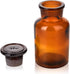 3 Pack 125ml Lab Glass Reagent Bottle, Wide Mouth Clear Glass Storage Bottle with Ground Stopper