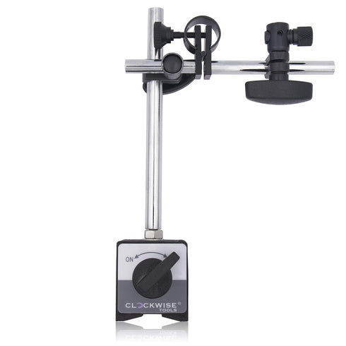 Clockwise Tools MGBR-02 Magnetic Base Stand for Digital Dial Indicator Gauge 176lbs
