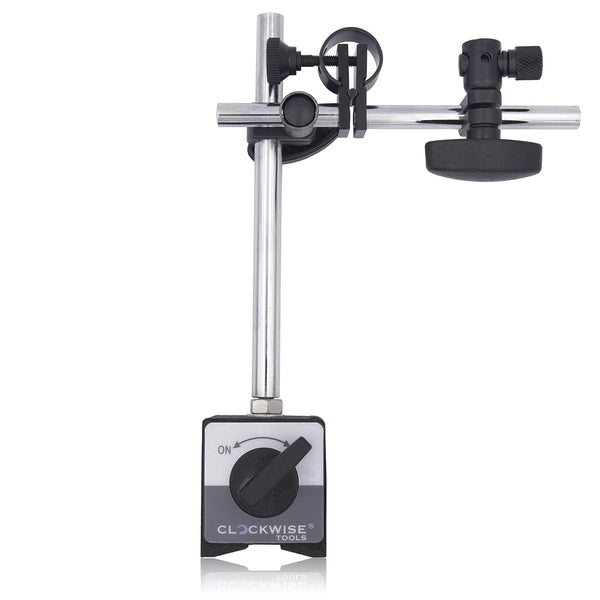 Clockwise Tools MGBR-02 Magnetic Base Stand for Digital Dial Indicator Gauge 176lbs