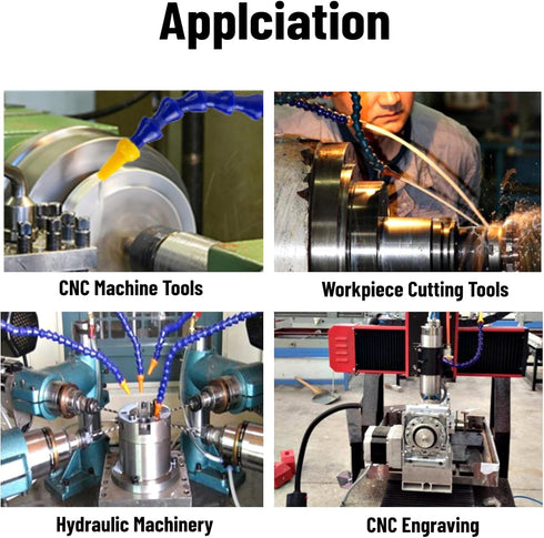 2Pcs CNC Mist Coolant System for Lathe Milling Engraving, 8mm Air Pipe Sprayer for Metal Cutting Cooling Lubrication