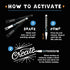 VersaChalk White Liquid Chalk Markers - Set of 4 with 3mm Tip for Creative Writing and Art