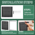 TIHCXNY 2 Pack 12" 12"Inch) (Black x Gable Vents, Aluminum Walls, Lofts, Garages etc with Screened Metal Shed Vents
