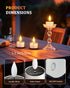 SoulBay 6 Pack Solar Tea Lights Outdoor Waterproof, Small Flameless Flickering Small Bright LED Candles Lights