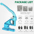ATPEAM Hand Press Grommet Machine, Heavy Duty Industrial Eyelet Tool Kit, 3 Dies (#0#2#4), 1500 Grommets
