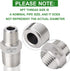 TAISHER 5PCS 304 Stainless Steel Hex Nipple, Reducer Pipe Fitting 1/2-Inch Male x 1/4-Inch Male