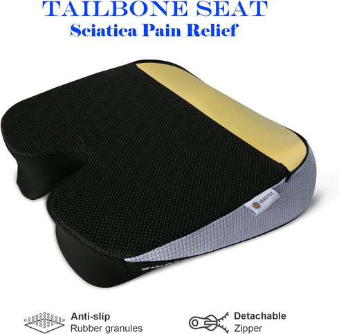 Cushion.Tailbone memory foam cushion for car seat, ergonomic seat cushion for office chair, gaming chair cushion.