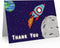Little Notes by Comptime Rocket & Space Thank You Cards (24 Foldover Cards and Envelopes) Kids