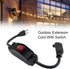 3 Prong Extension Cord with Waterproof Switch, 14/3 SJT Heavy Duty Power Cable with LED On/Off Inline Switch, 1875W 15A/125V Grounded Outlet Plug Receptacle for Indoor Outdoor (1.5 Ft, Black)