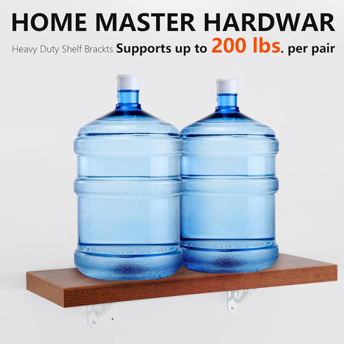 HOME MASTER HARDWARE 5x3-1/2 4 Decorative Shelf Brackets in Wall Mounted Floating Shelf Bracket L Heavy Duty Support