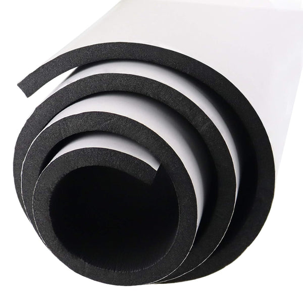 Foam Insulation Neoprene Sheets with Adhesive, Large Marine Closed Cell Rubber Roll (W: 12" T: 1/2" L: 98")