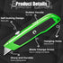 4 Pack 10 SK5 Jetmore Utility Knife, Retractable Box Cutter with Blades, Heavy Duty Razor Knife for Cardboard, Boxes