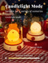 Dimming, Christmas Flame Night Light, Cute Night Light with White Noise, Rechargeable Portable Small Table Lamp, Best