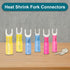 100PCS #10 Fork Connectors, 16-14 Gauge Tinned Copper Fork Terminals Waterproof Heat Shrink
