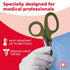 7 1/4" 2 Pack Ever Ready First Aid Titanium Bonded Bandage Shears Bent - Drab Olive Green - - Autoclavable