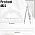 JJUNW Set, 3 12Inch Geometry Pcs Geometry Tools with Drawing Compass Clear Plastic Ruler Protractor Math Ruler