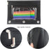 Enyuwlcm 3 Ring Binder Pencil Pouch - Durable Zipper Pencil Case with Clear Window, 2 Pocket Black Canvas, 4 Pack