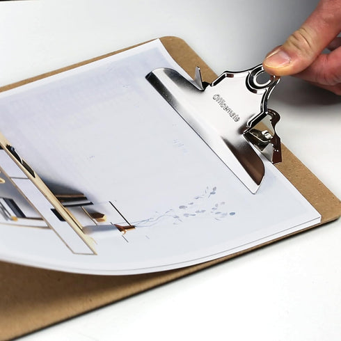 Officemate 3 Pack Recycled Wood Clipboard, Letter Size, 9" x 12.5" with 6" Clip, Brown (83133)