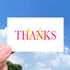 RXBC2011 Pack 100 Elegant pink Thank You Cards with Gold Accent of Hotpink