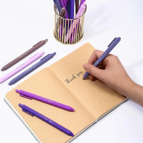 Dispowreath 30pcs Thank You Pens Bulk Cute Multicolor Ballpoint Pen for Server Employee Appreciation Gifts for Social