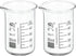 PATIKIL 50ml Tall Form Glass Beaker, 2 Pack 3.3 Borosilicate Glass Graduated Measuring Cups with Spout