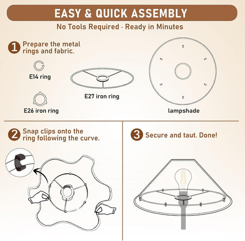 E27, E26 E14 3.5 15 7 inch 1 Pack) Small Scalloped Table Lamp Shades - Petal Lamp Shade for Table Lamps, Floor Lamps
