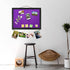 Purple Bulletin Boards Cork Board with Felt, 15"x11" Small Display Pin Board Vision Board for Walls, Jewelry, Notes, Collection, Photos, Office, Wood Framed(Black) & Felt(Purple), 1pc by origreen