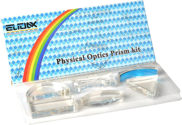 6 Pcs Acrylic Glass Light Prism Optical Lens Triangular Semicircular Rectangular Concave
