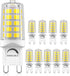 10 Pack G9 LED Bulbs Dimmable 5000K Daylight White, 4W 40W Equivalent