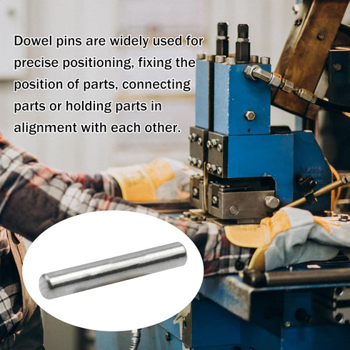 Antrader 50PCS Dowel Pins, 304 Stainless Steel Cylindrical Pin Locating Pin, 4 mm by 25 mm