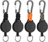 Heavy Duty Retractable Keychain, Carabiner Badge Holder, Steel Retractable Cord and Paracord, 4 Pack