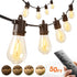 addlon 50FT LED Outdoor String Lights, Remote Dimmable Patio Lights with Timer