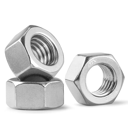 BNUOK 50 Pack #10-24 Hex Nuts, Stainless Steel 304 (18-8) Hex Nut, #10