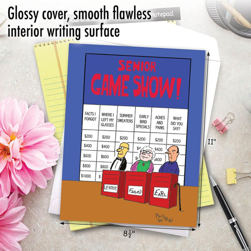 NobleWorks Extra Large Funny Birthday Greeting Card - 8.5 x 11 Inch with Envelope, Jumbo Bday Senior Jeopardy