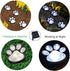 Paw Print Solar Outdoor Lights - Set of 4 Waterproof Dog Paw Lights for Garden Pathway Lighting