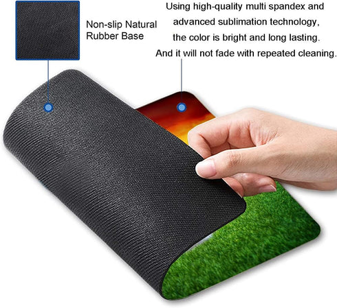 Mouse Pad, Ball in Hole Golf Rectangle Custom Designs, Waterproof Anti-Slip Rubber Mousepad for Office Accessories Desk
